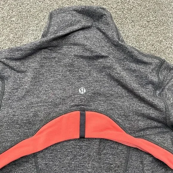 Lululemon Define Jacket Adult 4 Heather Gray Pink Full Zip Running Yoga Ladies - Picture 4 of 9